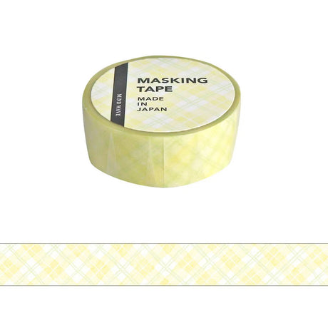 This is a standard masking tape with a width of 15 mm.
The lineup has increased to the popular plaid pattern.
Because it is simple, it is finished with a design full of care.


Width 15mm × Length 5m
Material:&nbsp;Washi paper
Includes 1 roll of washi