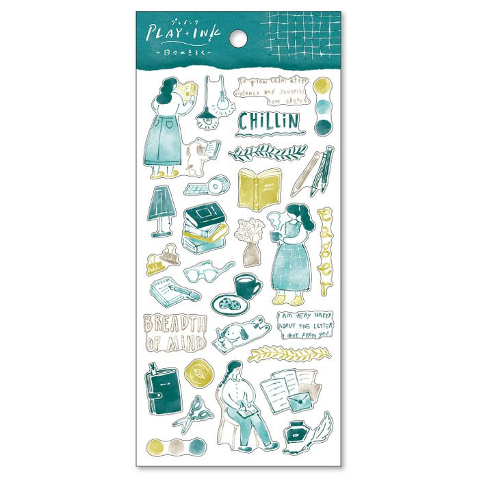 This is an ink touch style sticker drawn with a brush or glass pen. If you combine it with the writing with a glass pen, you will have a satisfying page that makes you feel as if you drew the illustration yourself.

• This package includes 1&nbsp;sheet of sticker
• Material: Masking Tape
• Package measures approx. H202 x W93 x D1mm
• Made in Japan