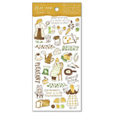 This is an ink touch style sticker drawn with a brush or glass pen. If you combine it with the writing with a glass pen, you will have a satisfying page that makes you feel as if you drew the illustration yourself.

• This package includes 1&nbsp;sheet of sticker
• Material: Masking Tape
• Package measures approx. H202 x W93 x D1mm
• Made in Japan