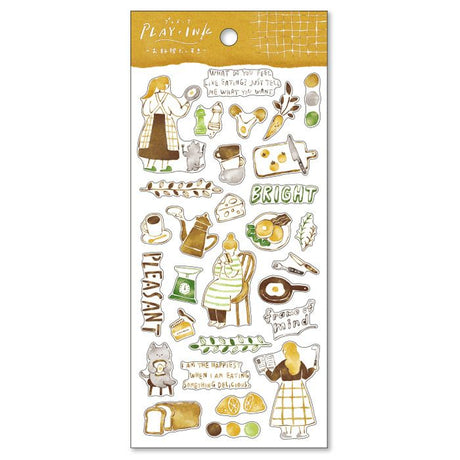 This is an ink touch style sticker drawn with a brush or glass pen. If you combine it with the writing with a glass pen, you will have a satisfying page that makes you feel as if you drew the illustration yourself.

• This package includes 1&nbsp;sheet of sticker
• Material: Masking Tape
• Package measures approx. H202 x W93 x D1mm
• Made in Japan