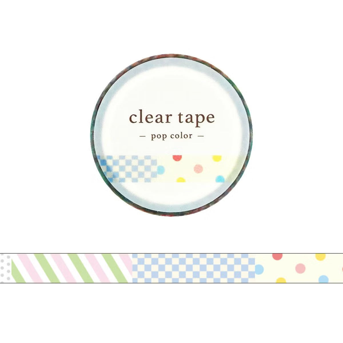 

The popular clear tape has a new design with a pop taste!
This time, two new types have been added: the "POP ICON series" with its impressive black illustration borders, and the "POP COLOR series" with&nbsp;its bright colors.



Mind Wave's clear tape is designed to be used easily for decorating organizers and other items. It can be used for monthly and vertical organizers, as an accent for collages, and for decorations.


Since the tape has a translucent feel, it is recommended to be applied over paper o
