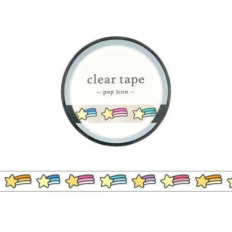 The popular clear tape has a new design with a pop taste!
This time, two new types have been added: the "POP ICON series" with its impressive black illustration borders, and the "POP COLOR series" with&nbsp;its bright colors.



Mind Wave's clear tape is designed to be used easily for decorating organizers and other items. It can be used for monthly and vertical organizers, as an accent for collages, and for decorations.


Since the tape has a translucent feel, it is recommended to be applied over paper or 