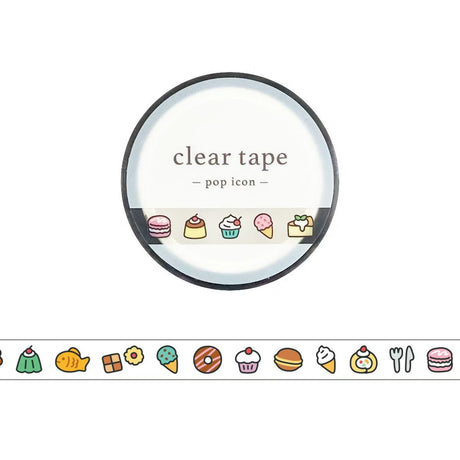 

The popular clear tape has a new design with a pop taste!
This time, two new types have been added: the "POP ICON series" with its impressive black illustration borders, and the "POP COLOR series" with&nbsp;its bright colors.



Mind Wave's clear tape is designed to be used easily for decorating organizers and other items. It can be used for monthly and vertical organizers, as an accent for collages, and for decorations.


Since the tape has a translucent feel, it is recommended to be applied over paper o
