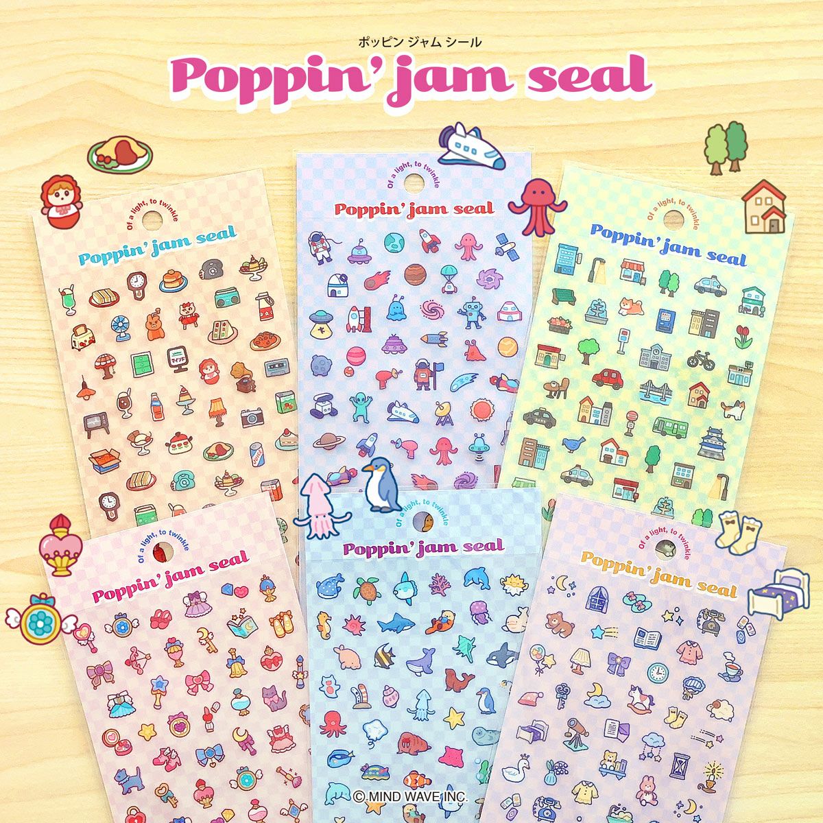 Mind Wave Poppin' Jam Series Sticker Sheet - Marine Life