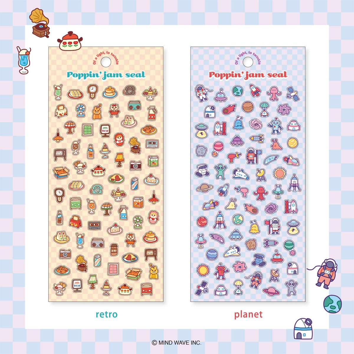 Mind Wave Poppin' Jam Series Sticker Sheet - Retro