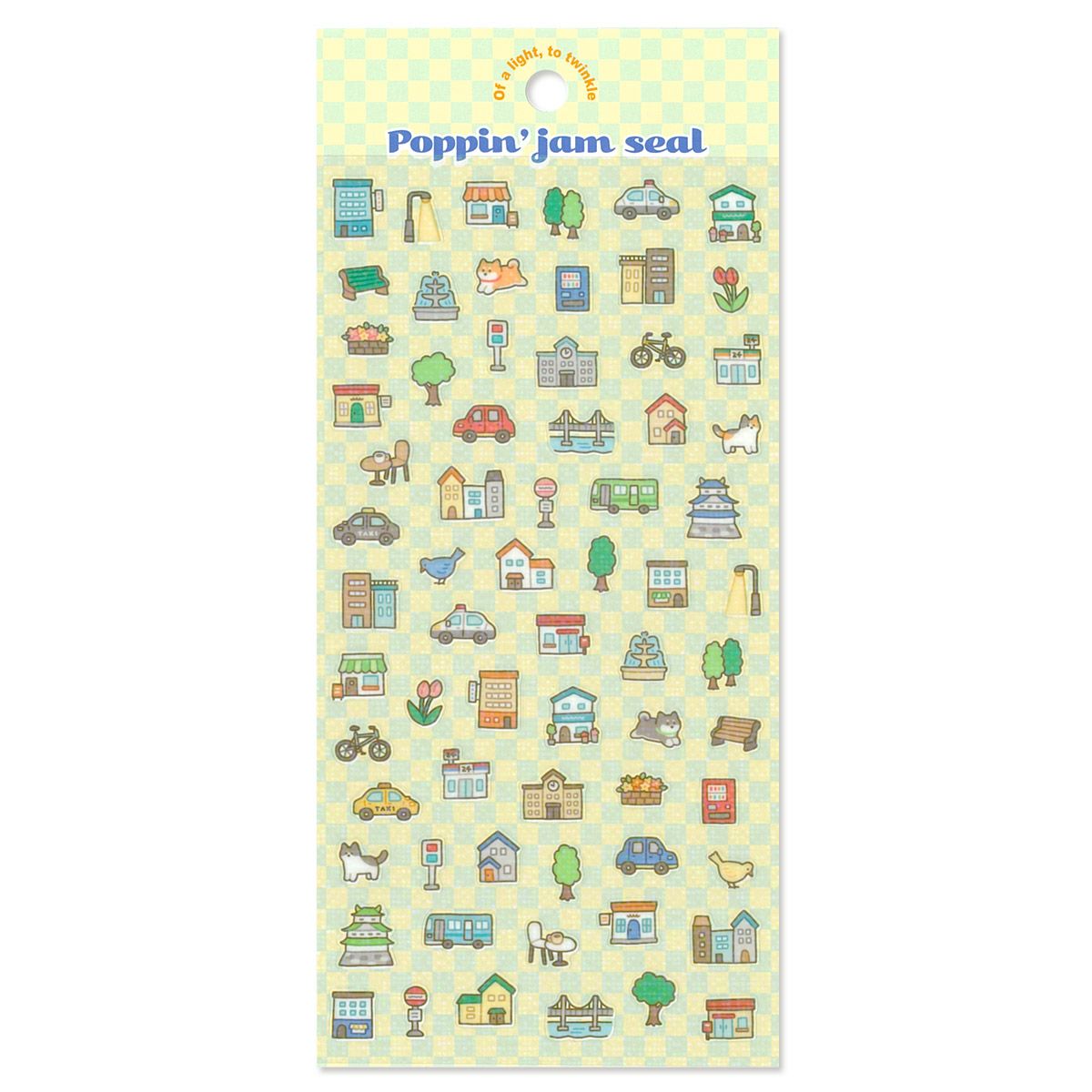 Mind Wave Poppin' Jam Series Sticker Sheet - Town