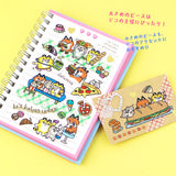 The daily lives of creatures living in the always fun 'Pump Town' are now available as stickers! Whether you're excited or lazy, it's a town where you can do anything. These stickers are perfect for journaling, scrapbooking, and marking your calendar.&nbsp;

• This package includes 1&nbsp;sheet of sticker
• Material: PET Tape
• Package measures approx. 8" x 3.5"
• Made in Japan