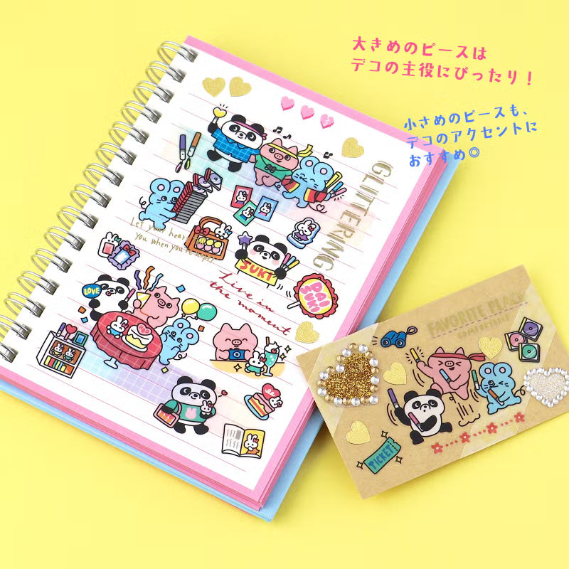 The daily lives of creatures living in the always fun 'Pump Town' are now available as stickers! Whether you're excited or lazy, it's a town where you can do anything. These stickers are perfect for journaling, scrapbooking, and marking your calendar.&nbsp;

• This package includes 1&nbsp;sheet of sticker
• Material: PET Tape
• Package measures approx. 8" x 3.5"
• Made in Japan
