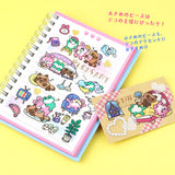 The daily lives of creatures living in the always fun 'Pump Town' are now available as stickers! Whether you're excited or lazy, it's a town where you can do anything. These stickers are perfect for journaling, scrapbooking, and marking your calendar.&nbsp;

• This package includes 1&nbsp;sheet of sticker
• Material: PET Tape
• Package measures approx. 8" x 3.5"
• Made in Japan