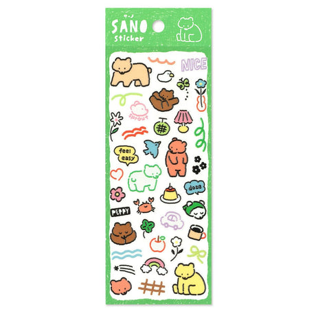 The Pukumori Seal, which features uneven processing to match the illustration, has an animal line drawing illustration! The soft material makes it easy to apply to curved surfaces.
It is recommended not only for notebook decoration but also for smartphone decoration and markers for belongings.

• This package includes 1&nbsp;sheet of sticker
• Material: Pukumori
• Package measures approx. H202 x W93 x D1mm
• Made in Japan