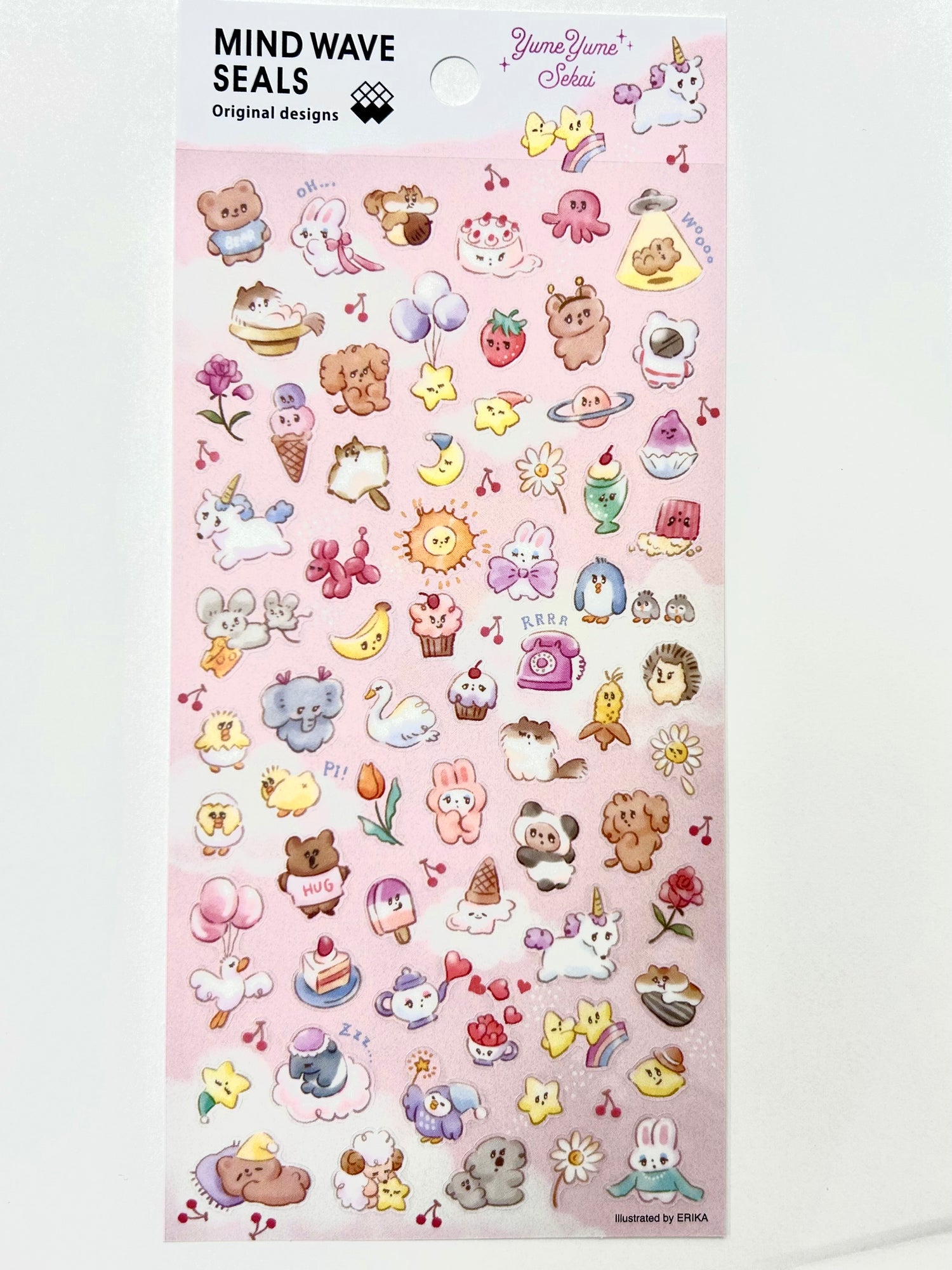 Mind Wave Seals Yume Yume Sekai Sticker Sheet

These mini-sized stickers features designs inspired typical instances in daily life that can be added to your planner or journal! Mini-sized stickers of new characters will join the ranks, and you're sure to find your favorite character...!

Includes ONE sticker sheet.