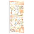 Sheet of decorative stickers with various designs on a white background