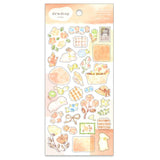 Sheet of decorative stickers with various designs on a white background