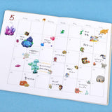 A sticker sheet that depicts the small chores of everyday life that goes on in a bustling village in the evening. The plump form and childlike humorous expression will make you feel like you've stepped into the world of a game, a bright and colorful addition to your pages.

• This package includes 1&nbsp;sheet of sticker
• Material: Transparent PET
• Package measures approx. 8" x 3.5"
• Made in Japan