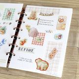 An illustration sticker with the theme of the peaceful daily life of animals is now available!
It features a gold rim around the seal.
Please also pay attention to the sheer piece design.