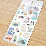 An illustration sticker with the theme of the peaceful daily life of animals is now available!
It features a gold rim around the seal.
Please also pay attention to the sheer piece design.