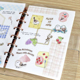 An illustration sticker with the theme of the peaceful daily life of animals is now available!
It features a gold rim around the seal.
Please also pay attention to the sheer piece design.