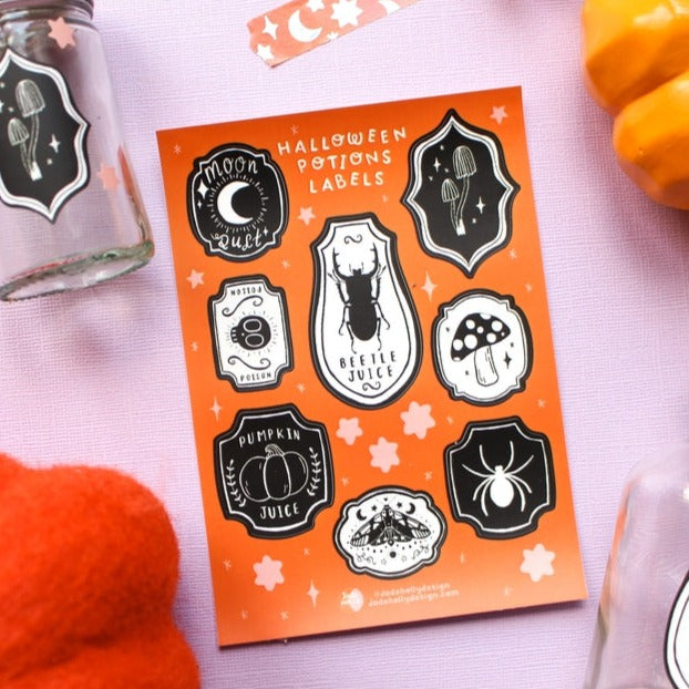 Mini Potion Labels Sticker Sheet – Little Craft Place
