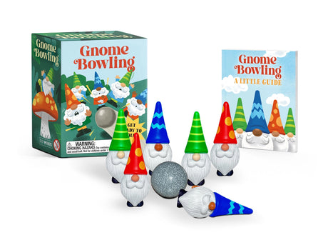 Bring a beloved pastime to your desktop with these charming pint-sized gnomes, offering a fun twist on the classic game!

Specifications:

Includes everything you need to play gnome bowling with 6 gnome bowling pins (2inches) and a bowling ball (1 inch) that looks like stone
Illustrated book included: Comes with a 40-page mini book on the history of gnomes, plus gameplay and instruction
Fun size: Small size allows for convenient bowling fun right on your desktop

Perfect gift: A one-of-a-kind gag gift for a