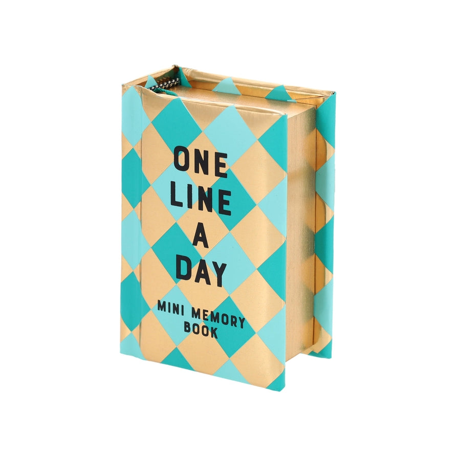 The beautiful Mint Diamond design features a padded cover with gold foil accents, gilded page edges, and a ribbon marker for easily keeping your place. It makes a gorgeous addition to your nightstand or desk and will grow into a personal archive you will want to keep forever.
