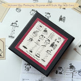 Meet the cat who makes Mondays magical. Our Mischievous Cat Stamp Set illustrates her morning routine—from coffee cup mischief to dramatic stretches and playful distractions. She’s cute, a little chaotic, and endlessly relatable. Use these stamps to decorate your spreads and give your week a lighthearted, whimsical start.

Easy to clean with ordinary alcohol wipe, alcohol gel, or special seal cleaner.

Brand: WT (The Washi Tape Shop)
Box size: 10cm × 10cm × 3.5cm
Stamp size:
22mm x 20mm x 4 pieces
22mm x 24