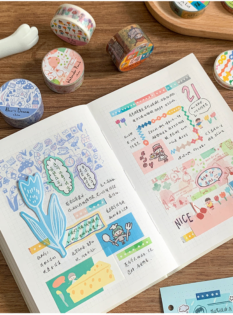 Molinta - Alice's Dream Washi Tape Alice in Wonderland Washi