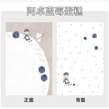 Molinta - Blueberry Cake A7 Memo Pad

Inspired by a cozy slice of blueberry cake, this memo pad adds a warm, delightful touch to planners, scrapbooks, letters, and everyday notes.

Specifications: 80mmx120mm
Material: 120g white kraft paper
Number of pages: 20
Includes 1 design