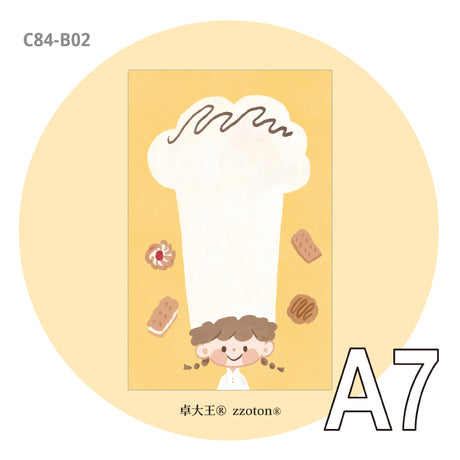 Molinta - Chef Azhuo's Hat A7 Memo Pad

Enjoy 20 sheets of this memo pad used to keep track of your daily tasks or habits to add to your journaling experience!

Specifications: 80mmx120mm
Material: 120g white kraft paper
Number of pages: 20