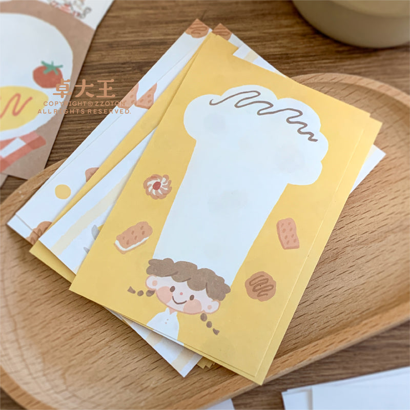 Molinta - Chef Azhuo's Hat A7 Memo Pad

Enjoy 20 sheets of this memo pad used to keep track of your daily tasks or habits to add to your journaling experience!

Specifications: 80mmx120mm
Material: 120g white kraft paper
Number of pages: 20