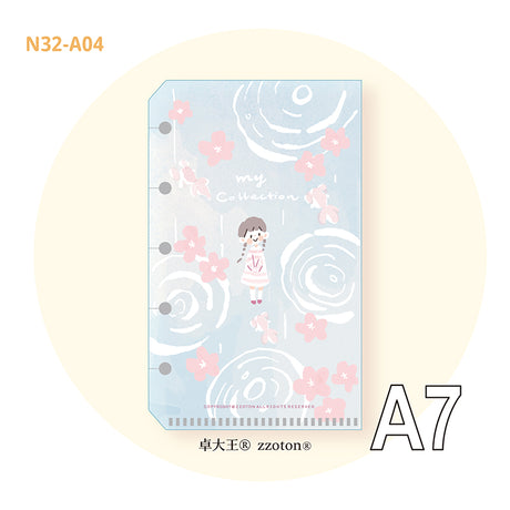 Molinta - Cherry Blossom Rain A7 Loose Leaf Storage Folder

Store all your little vinyl stickers, sticker flakes, memo sheets, and scraps used for journaling in this folder and retrieve it whenever you need conveniently in your binder!

Specifications: 80mmx125mm
Material: Cast PP