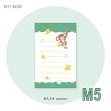 Molinta - Crayon Animal M5 Memo Sheets

Add a touch of playful charm to your notes with these Crayon Animal M5 Memo Sheets from Molinta. Each pad features adorable animals drawn in a crayon‑style illustration, giving your planners, journals, and scrapbooks a warm, hand‑drawn feel.

Available in four designs each pack includes 10 sheets, so you can pick your favorites or collect them all.
