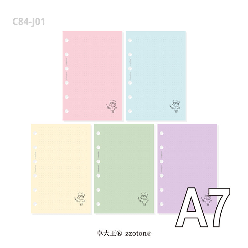 Molinta - Cream Colored Paper A7 Memo Sheets

Enjoy 20 sheets of these 5 different pastel-colored papers that are dotted that can be added to bring more color to your journal!&nbsp;

Specifications: 80mmx120mm
Material: Shinya neon color book paper
Number of pages: 20
