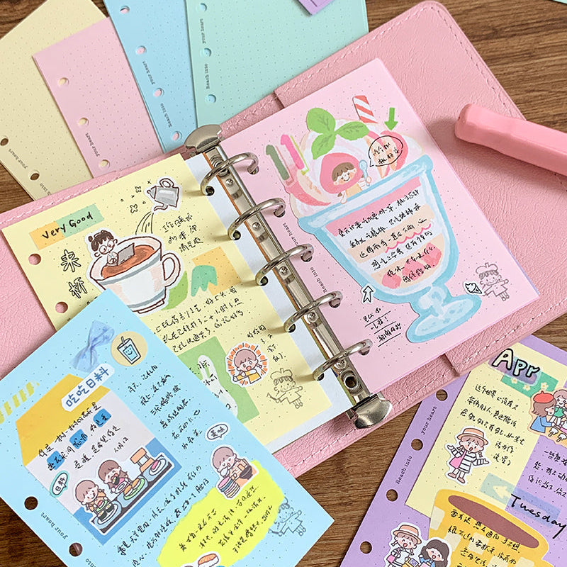 Molinta - Cream Colored Paper M5 Memo Sheets

Enjoy 20 sheets of these 5 different pastel-colored papers that are dotted that can be added to bring more color to your journal!&nbsp;

Specifications: 67mmx105mm
Material: 100g white kraft paper
Number of pages: 20