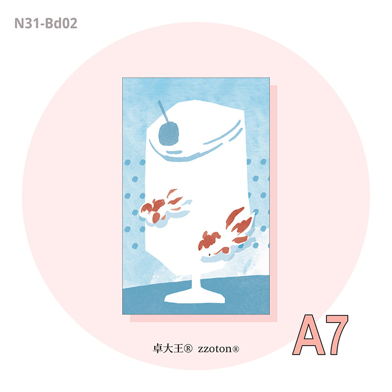 Molinta - Goldfish Soda A7 Memo Sheets

Enjoy these cute memo sheets featuring various designs with goldfish and soda!

Specifications: 80mmx120mm
Material: 120g cotton paper

Number of pages: 10