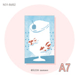 Molinta - Goldfish Soda A7 Memo Sheets

Enjoy these cute memo sheets featuring various designs with goldfish and soda!

Specifications: 80mmx120mm
Material: 120g cotton paper

Number of pages: 10