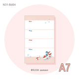Molinta - Goldfish Soda A7 Memo Sheets

Enjoy these cute memo sheets featuring various designs with goldfish and soda!

Specifications: 80mmx120mm
Material: 120g cotton paper

Number of pages: 10