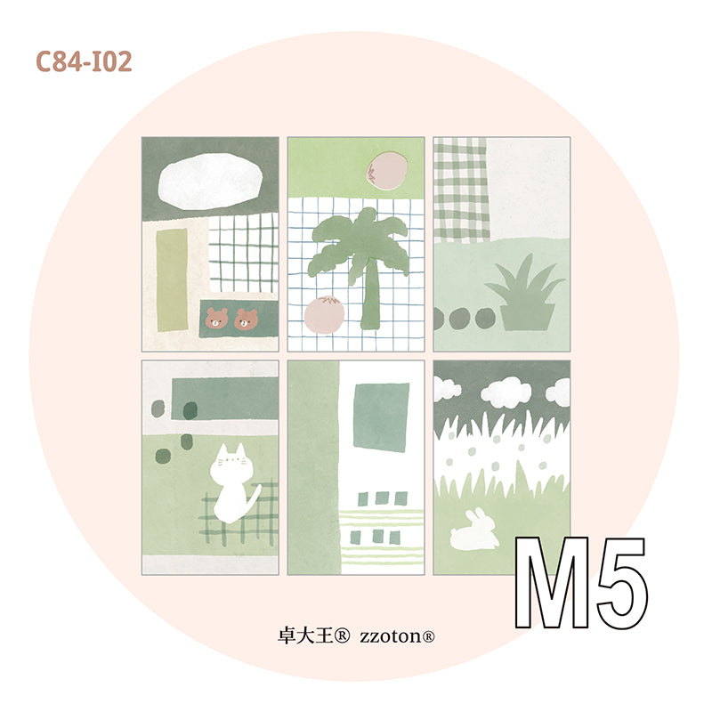 Molinta - Imagine Yourself in Gray-Green M5 Memo Pad

Enjoy this cute memo pad with 6 different patterns front and back! 4 pages of each pattern.

Specifications: 67mmx105mm
Material: 120g cotton paper

Number of pages: 24