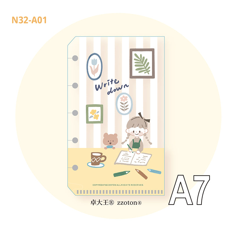 Molinta - Makes a Notebook A7 Loose Leaf Storage Folder

Store all your little vinyl stickers, sticker flakes, memo sheets, and scraps used for journaling in this folder and retrieve it whenever you need conveniently in your binder!

Specifications: 80mmx125mm
Material: Cast PP