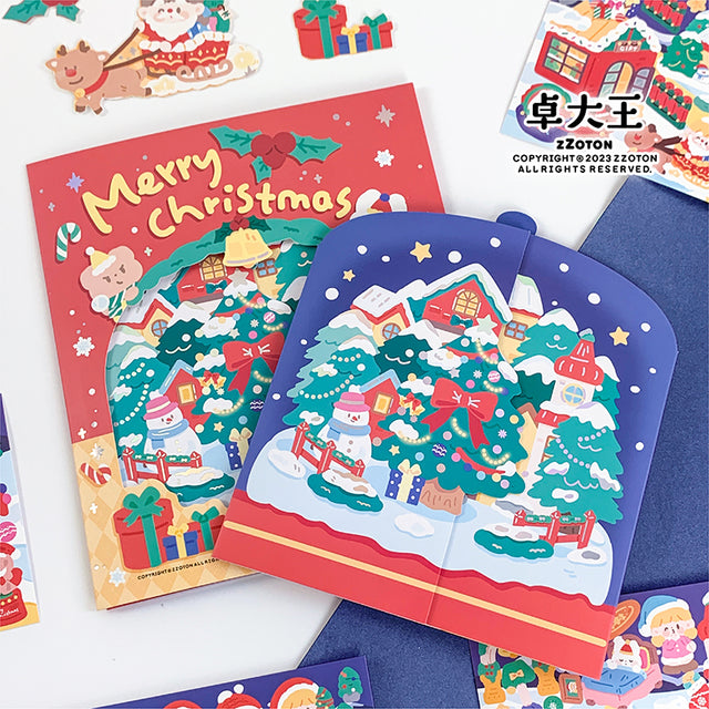 Molinta - Merry Christmas Large Scene Sticker Set

Get ready for Christmas with this fun sticker scene! With this cute activity, you'll receive a double-sided, standing Christmas themed background and 5 sticker sheets to decorate with!

164mm x 185 mm
Material: Paper, PVC