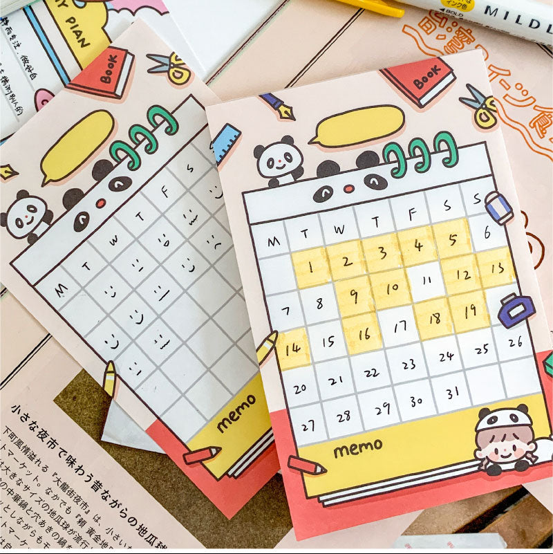 Molinta - Panda Stationery A7 Memo Pad

Enjoy 50 sheets of this panda and stationery inspired memo pad to add to your journaling experience!

Specifications: 80mmx120mm
Material: 100g white kraft paper
Number of pages: 50