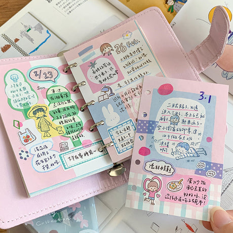 Molinta - Pink Memories M5 Memo Sheets

Enjoy these cute memo sheets with 6 different patterns front and back! 4 pages of each pattern.

Specifications: 67mmx105mm
Material: 120g cotton paper

Number of pages: 24