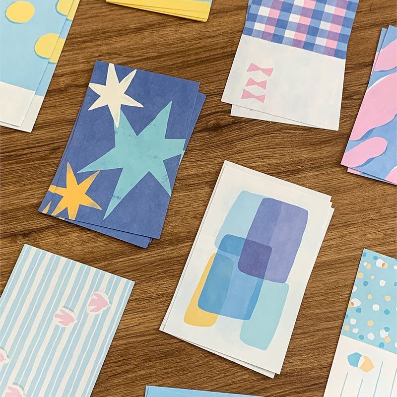 Molinta - Quiet Blues A7 Memo Sheets

Enjoy these cute memo sheets with 6 different patterns front and back! 4 pages of each pattern.

Specifications: 80mmx120mm
Material: 120g cotton paper

Number of pages: 24