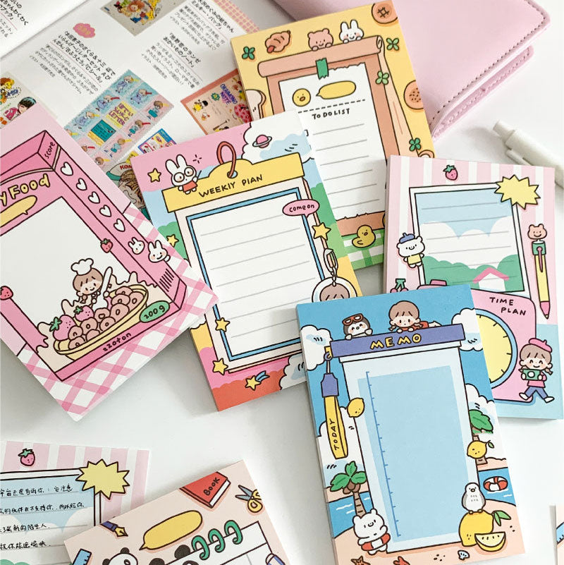 Molinta - Sweetheart Cereal A7 Memo Pad

Inspired by a cute pink cereal box, this memo pad brings a fun, retro charm to planners, scrapbooks, letters, and everyday notes.

Specifications: 80mmx120mm
Material: 100g white kraft paper
Number of pages: 50