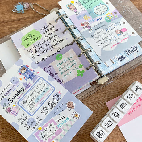 Molinta - Taro Paste Light Purple M5 Memo Sheets

Enjoy these cute memo sheets with 6 different patterns front and back! 4 pages of each pattern.

Specifications: 67mmx105mm
Material: 120g cotton paper

Number of pages: 24