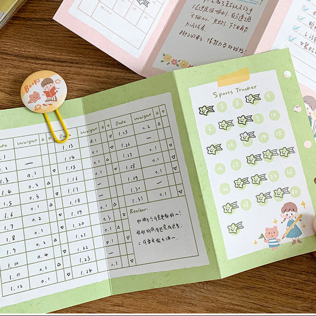Molinta - Weight Loss Plan M5 Tri-Fold Pages

Stay active in your life by tracking your physical activity with these page inserts in your binder with a date and weight tracker!

Specifications: 183mmx105mm
Material: 120g white craft

Number of pages: 10