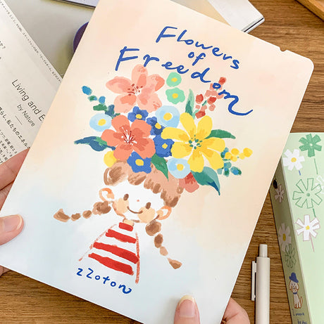 Molinta A5 Organizing Binder - Flowers of Freedom

Designed in a six‑ring format, this binder is perfect for organizing ephemera, sticker sheets, journaling inserts, and creative plans. This&nbsp;A5 binder, gives you plenty of room to store larger pages, decorative layouts, and all the bits and pieces that make your journaling uniquely yours. Whether you're building sticker albums, creating themed spreads, or keeping your notes tidy, this binder offers a beautiful and functional way to keep everything in on