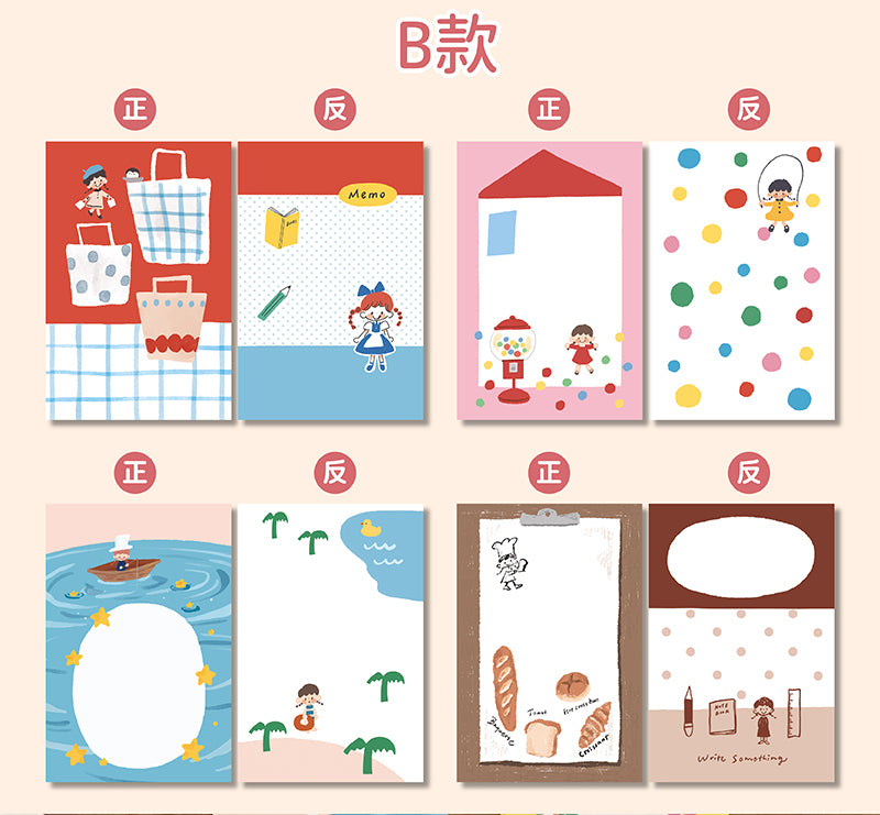 Molinta Coloring Time M5 Memo Sheets

Bring a burst of creativity to your planner, journal, or everyday notes with this charming memo set from Molinta. Each pad includes 24 double‑sided sheets, giving you plenty of space for lists, reminders, decorative accents, or colorful journaling moments.

Specifications: 67mm x 105mm
Material: 120g cotton paper

Double-sided
Number of pages: 24