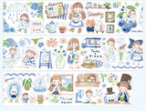 Molinta Colors: Dark Blue, Brown, and Green Washi Tape 2 Kiss Cut