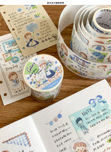 Molinta Colors: Dark Blue, Brown, and Green Washi Tape 2 Kiss Cut Washi zzoton