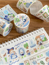 Molinta Colors: Dark Blue, Brown, and Green Washi Tape 2 Kiss Cut Washi zzoton Molinta Washi